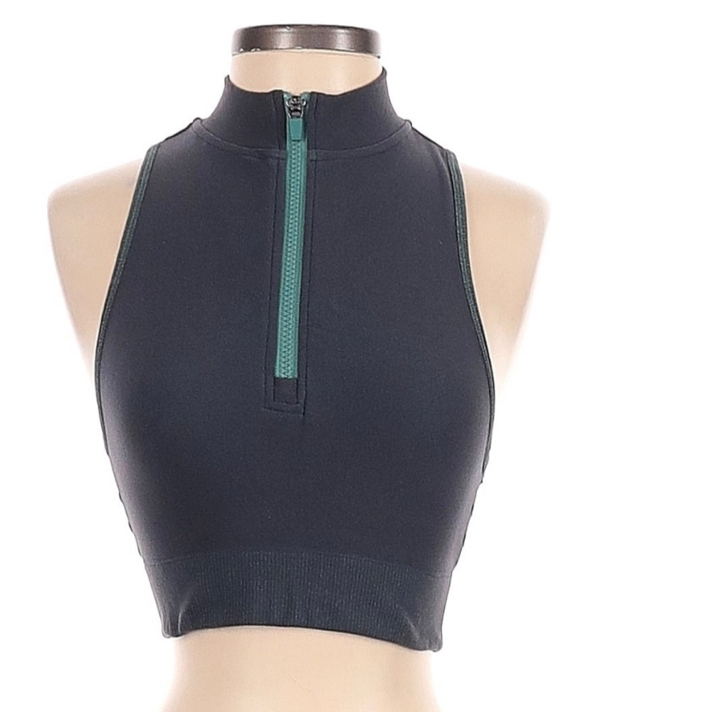 Fabletics Zip Up Crop Sports Bra XS